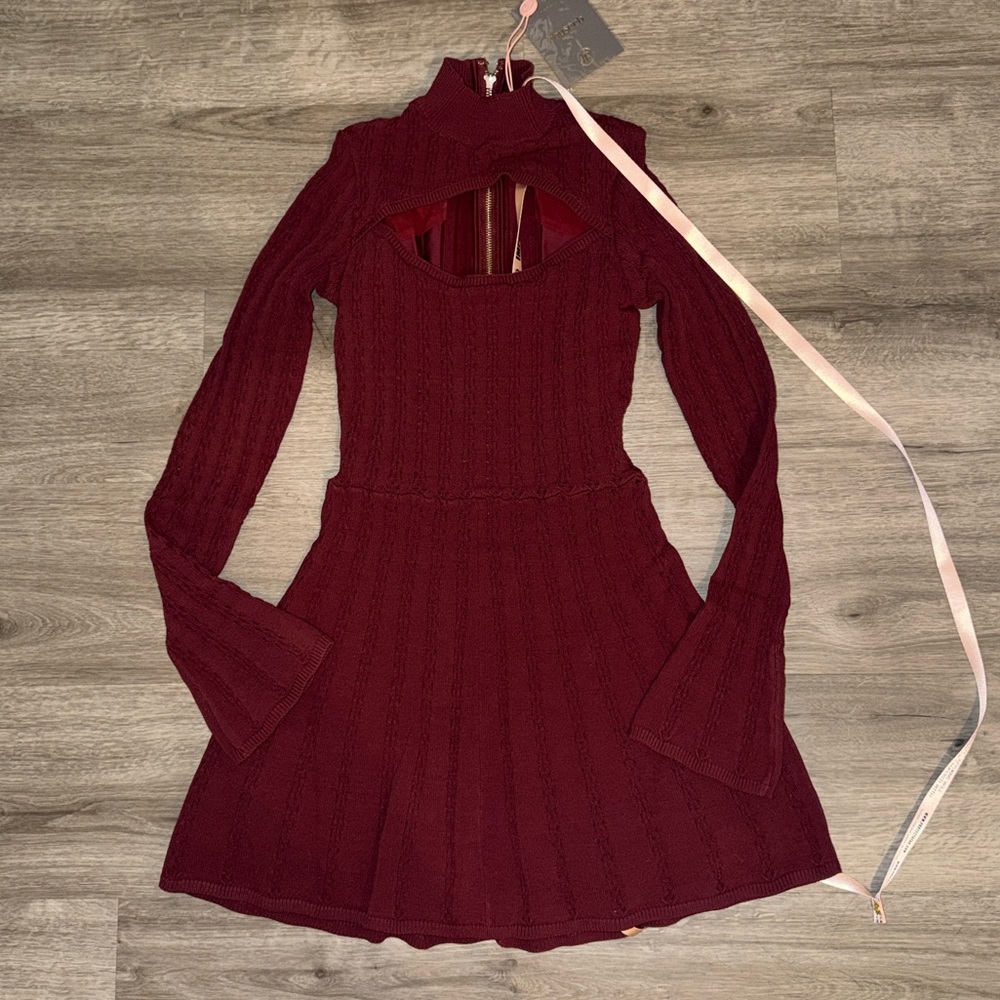 Hose of CB Evalina wine knit corset dress - Picture 16 of 16